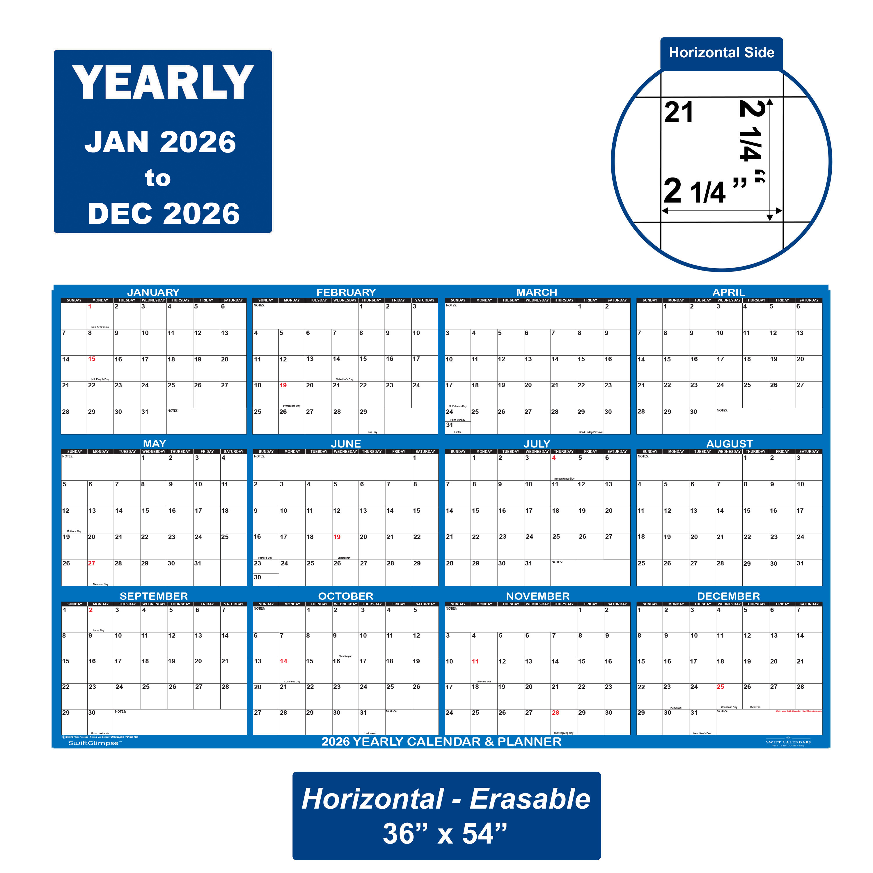 2026 Wall Calendar