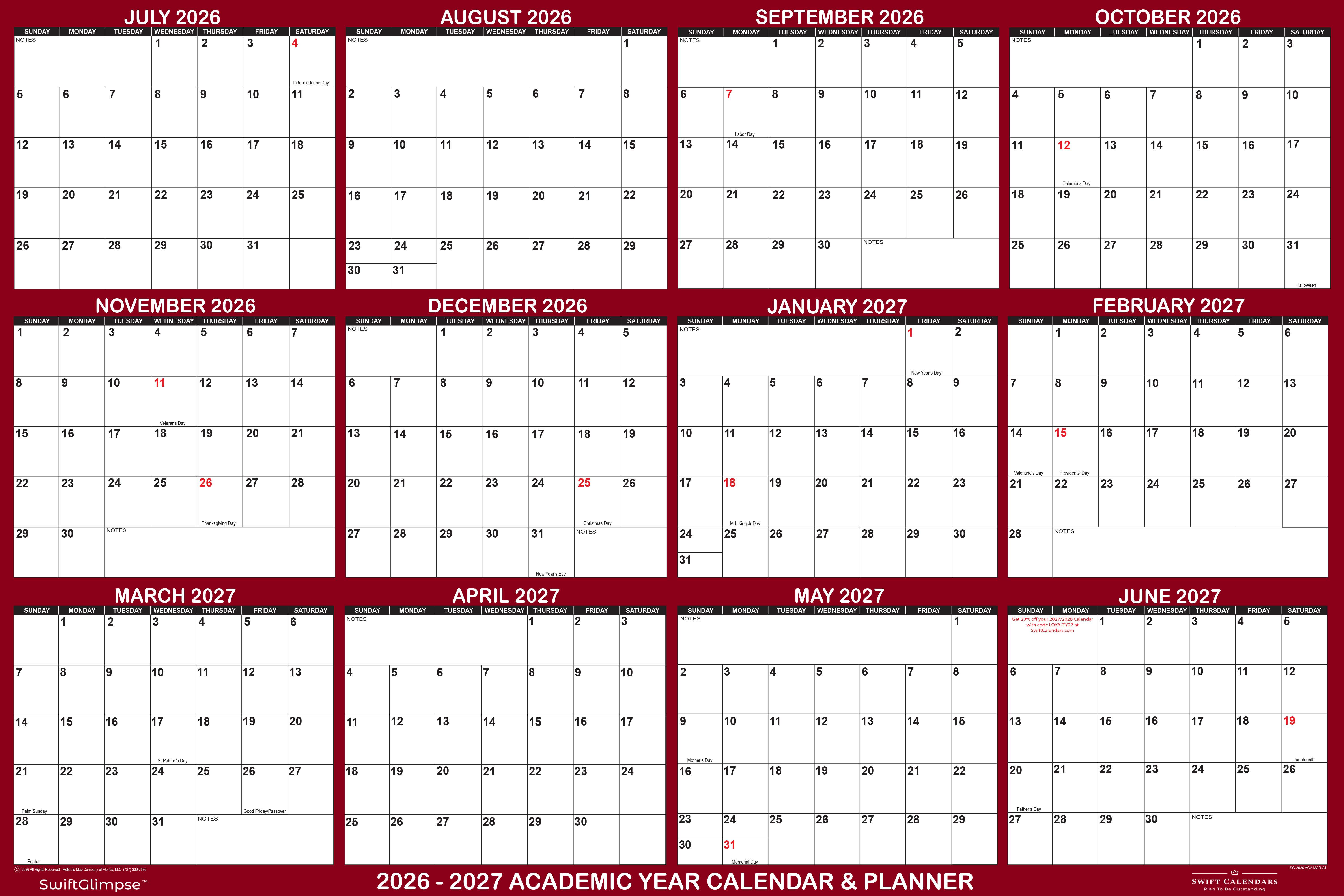 2026 2027 Academic Year Calendar